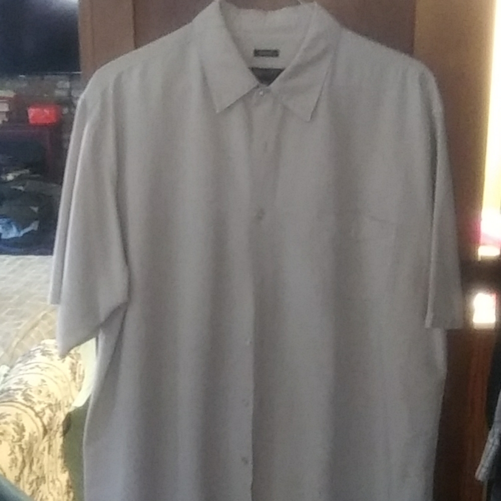 Bruno XL SUEDED TAN SHORT SLEEVE MEN'S SHIRT